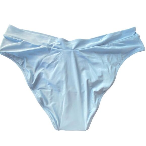 J Crew Blue Mist Crossover Cheeky Bikini Bottom Sz 2X NWT - Picture 2 of 10